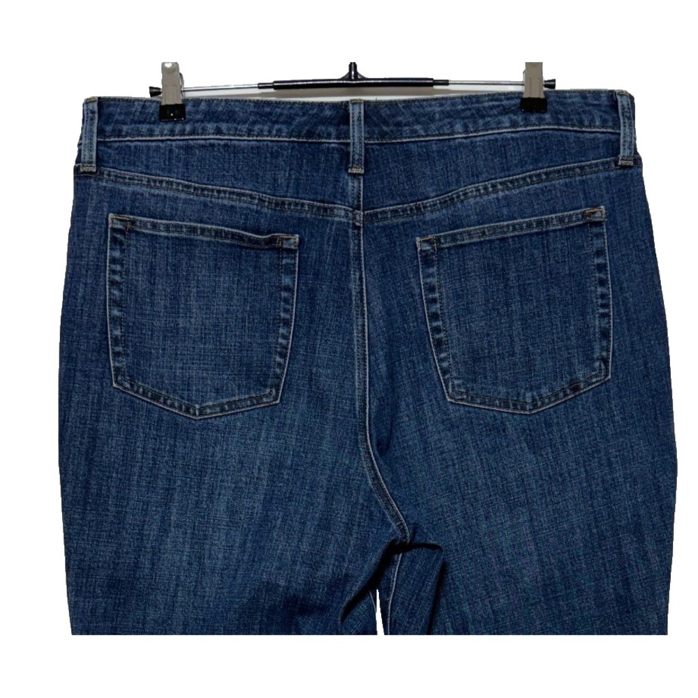 Talbots Jeans 16 Blue Modern Ankle Brown Velvet Stripe Stretch Measures 38X27 - Picture 6 of 9